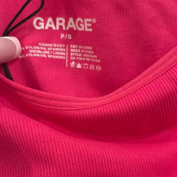 Pink One-Shoulder Women's Seamless Garage Top - Picture 3 of 9